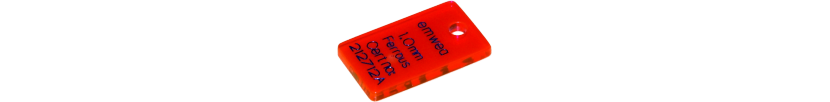 Test tag for metal detectors, PMMA (Acrylic)