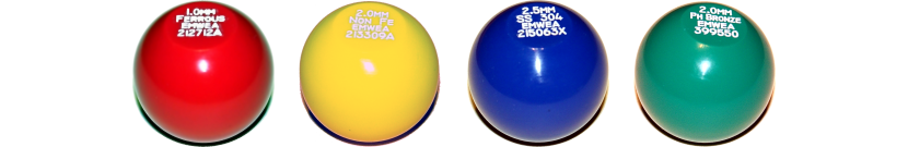 Testkugeln für Metallsuchgeräte aus POM (Acetal)