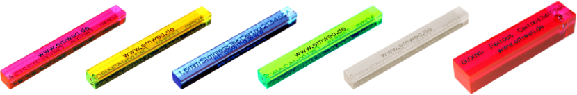 Teststäbe für Metallsuchgeräte aus PMMA (Acryl)